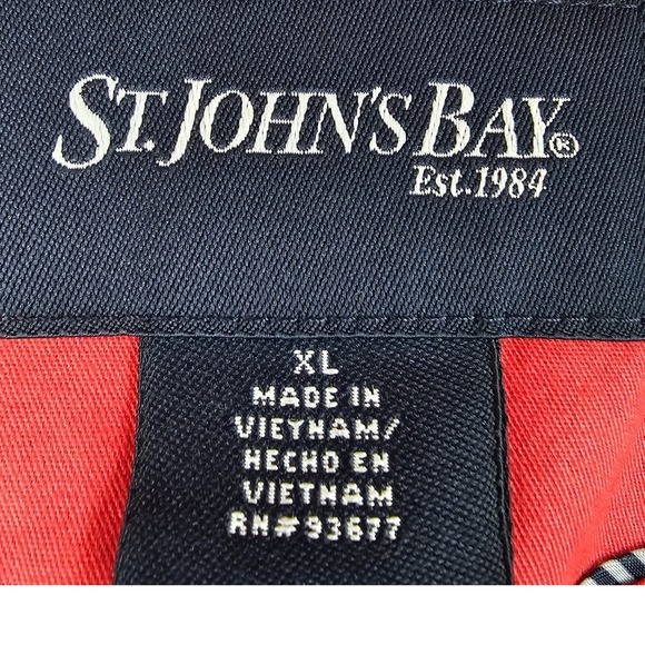 St. John's Bay Women's Size XL Red Trench Coat Double Breasted Belted Jacket - Picture 12 of 16